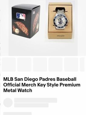 MLB San Diego Padres Official Merch Key Style Premium Metal Watch